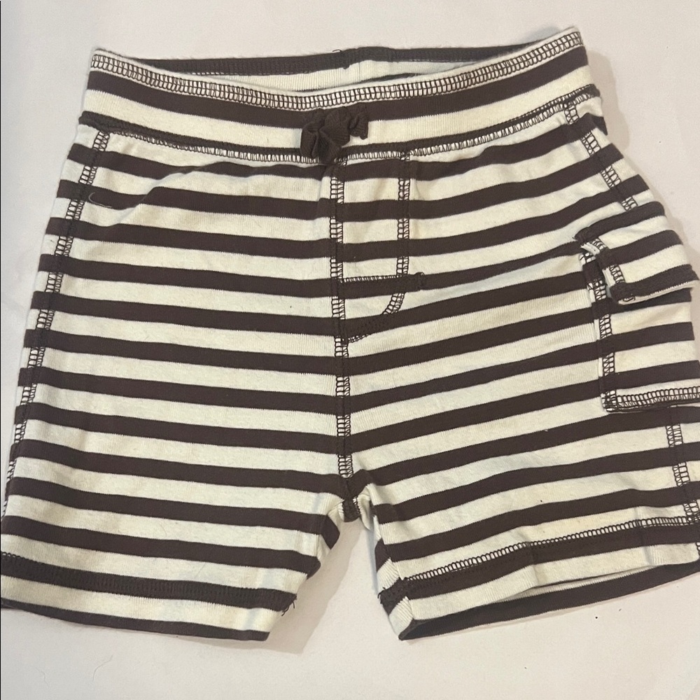 GAP Brown and White Striped Shorte